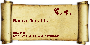 Maria Agnella névjegykártya